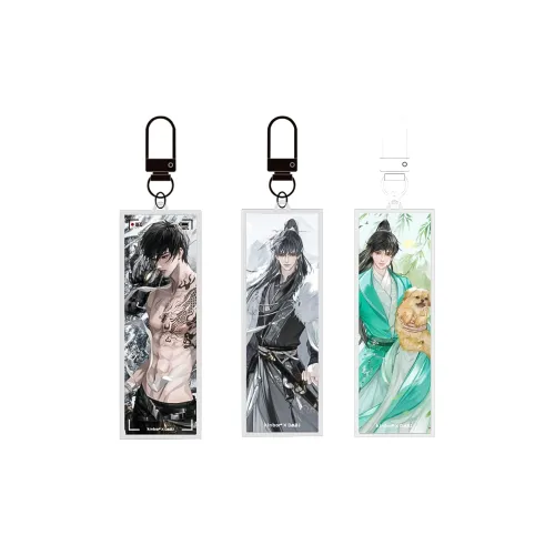 GUANGBO X The Lost Tomb У Се Чжан Цилин Чернила Окрашенная Рубашка Циана Акриловые Брелоки с Подвесками на Ключи с Аниме-тематикой