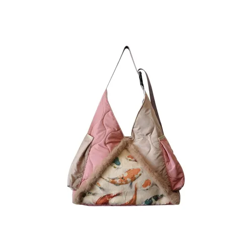 The HOUSE Yimazato Ткань Плюшевая Сумка на Плечо Стандартная Женская Карп кои Цветочный