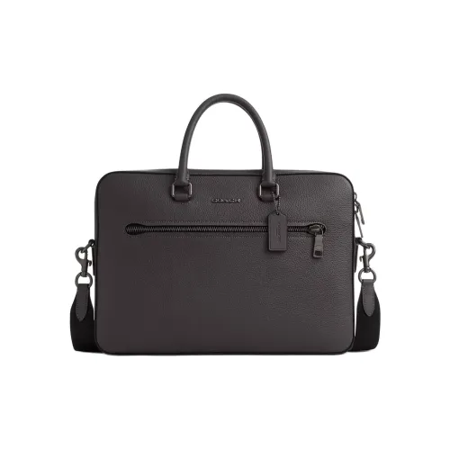 COACH Ethan Личиевая текстура Кожа Через плечо Одно плечо Сумка Большая Мужская Графитовый