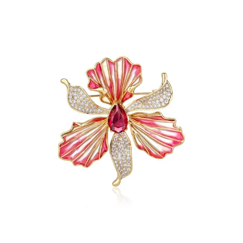 QLADY Сплав Броши Женские Красный