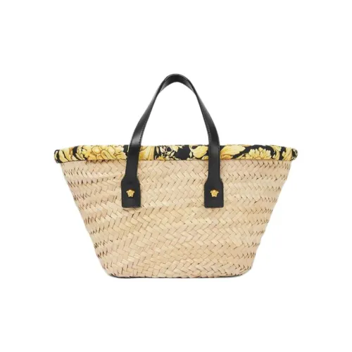 VERSACE Соломенная плетеная сумка для детей натуральный цвет