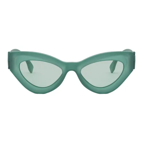 FENDI Ацетат OVAL SUNGLASSES Женские Светло-зеленый