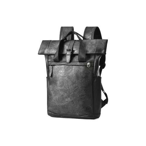 Рюкзак с вышивкой водоотталкивающий текстура арахисового пвх унисекс черный