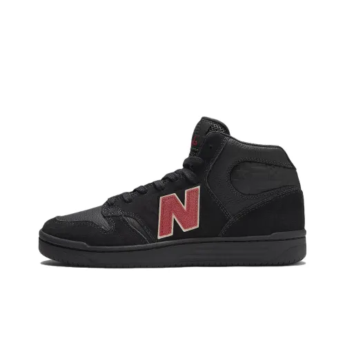 Шоколад x New Balance NB Numeric 480 High Топ Скейтборд Кроссовки Унисекс Черный Красный