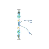 Синий - Вязаная ткань, Хризантема, Ремень