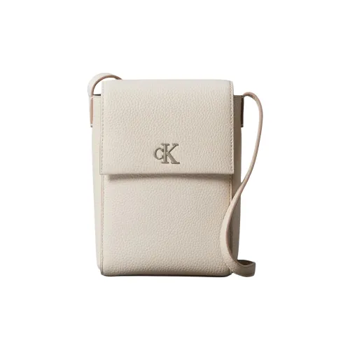 CALVIN KLEIN Minimal Collection Полиуретан Чехол для телефона Сумка через плечо Женская Белая