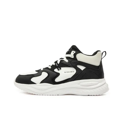 361° Slip Резистентный к истиранию Высокий топ Скейтборд Кроссовки Мужские Белый Черный