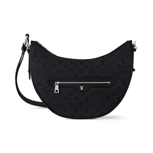 LOUIS VUITTON LoopSKI Skiing Collection Монограмма Нейлон Плечевая сумка Сумка Женская Экстрим Найт Черный