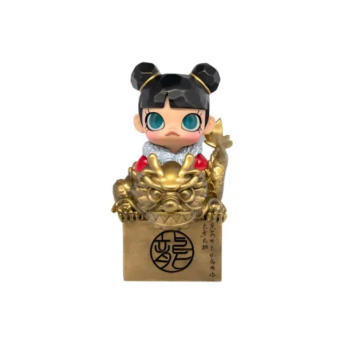 POP MART Коллаборация Edición Молли 18-я годовщина Статуэтка Дракон Квадратные Следы Модные Фигурки