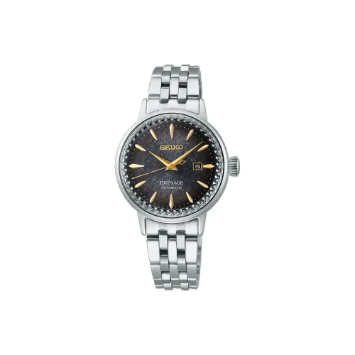 SEIKO Автоматический/Ручной Механический Movement Женские Часы 30,3 мм Черные