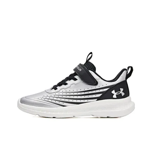 Under Armour Детские баскетбольные кроссовки Low Топ Серебристый/Черный Унисекс