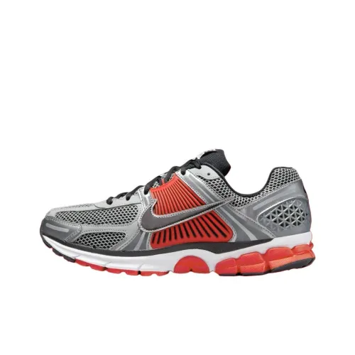 Nike Air Zoom Vomero 5 Slip-resistant Abrasion-resistant Low-top Беговые кроссовки Мужские Silver Red