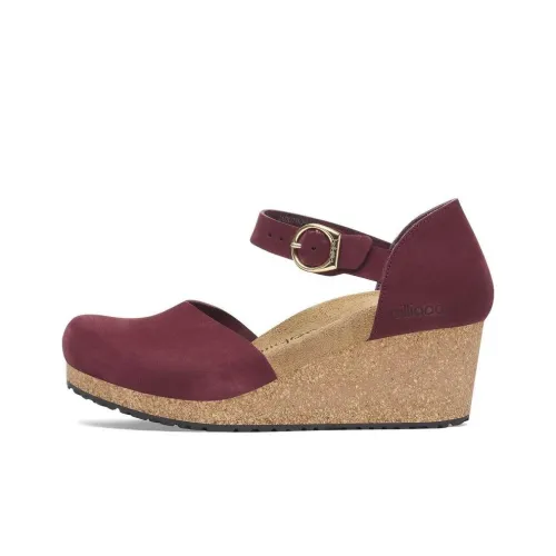 Birkenstock Mary Ring Buckle Casual Shoes 4CM Women's Red Биркенсток Mary Ring Buckle Повседневная обувь 4CM Женская Красная