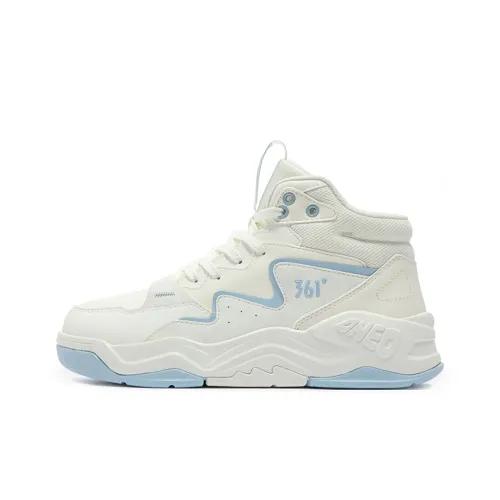 361° Slip Устойчивый к истиранию Высокий топ Скейтборд Кроссовки Женские Белый Синий
