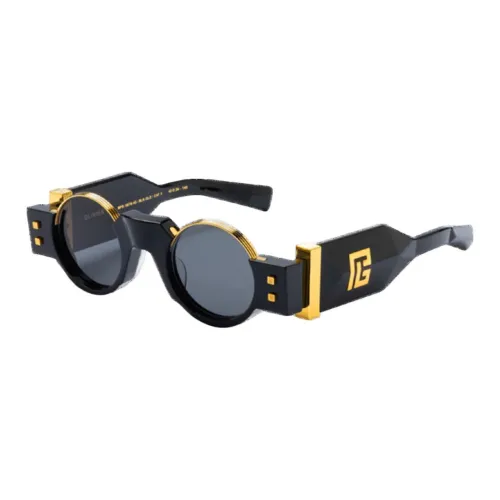 BALMAIN Металлический Ацетат Круглые Солнцезащитные Очки Унисекс Черные