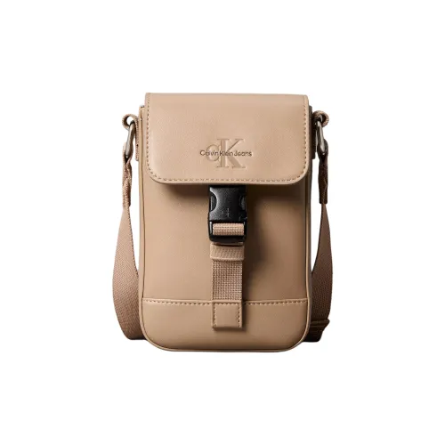 CALVIN KLEIN Полиуретан Чехол для телефона Сумка через плечо Стандартная Мужская Коричневая