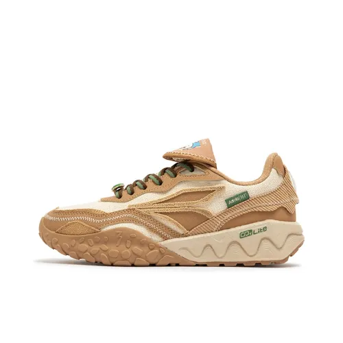 361° Амортизаторы Slip-resistant устойчивые к истиранию низкий топ кэжуал женский коричневый