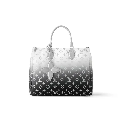 LOUIS VUITTON SKI Skiing Collection ONTHEGO Нейлоновая сумка среднего размера белая и черная