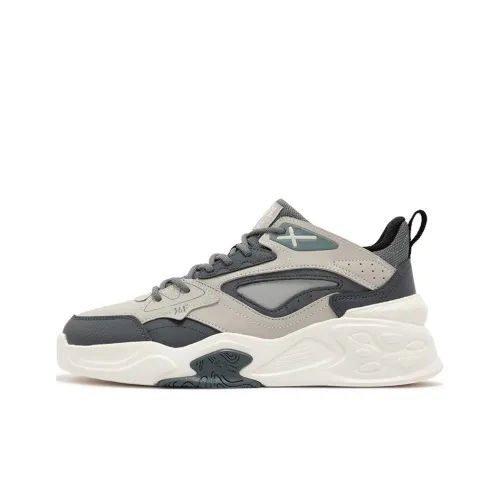 361° Slip-resistant Abrasion-resistant High Top Skateboard Shoes Men's Gray