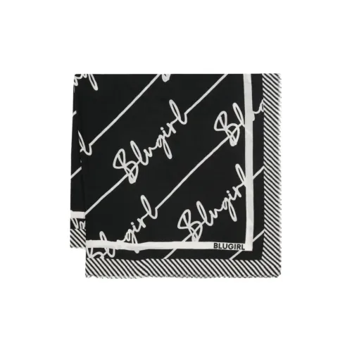Blugirl Blumarine Шерпа из шерсти Женские Шарфы Черный Белый