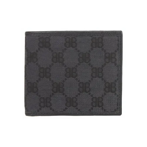 Balenciaga Canvas Wallet Standard Women's Black