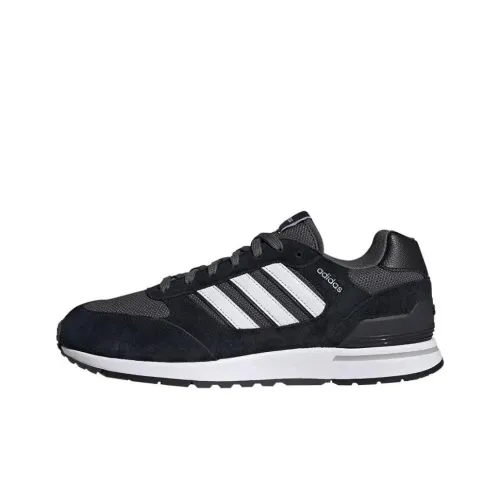 Adidas RUN 80S Slip-resistant Abrasion-resistant Low Top Casual Men's Black Adidas RUN 80S Противоскользящий Устойчивый к истиранию Низкий Топ Повседневный Мужской Черный
