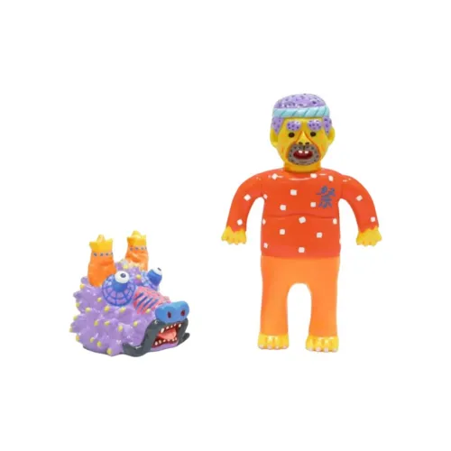 POP MART Дракон Motoyoshi HEADLINE Рыбак Юаньцзи Третья Фаза Цвет Модные Фигурки