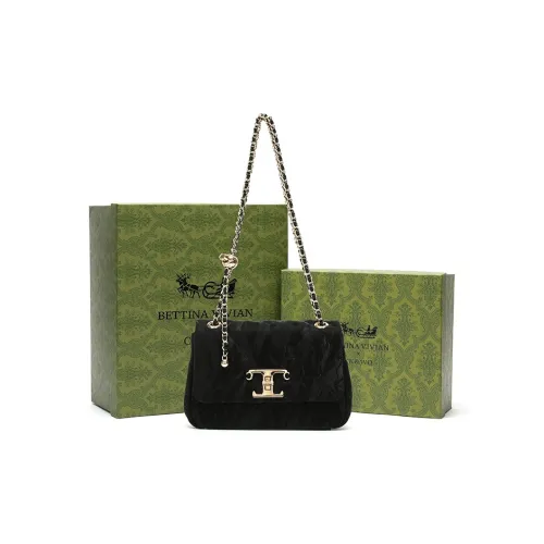 BETTINA VIVIAN ПУ (полиуретан) Сумка через плечо Стандартная Женская Черная