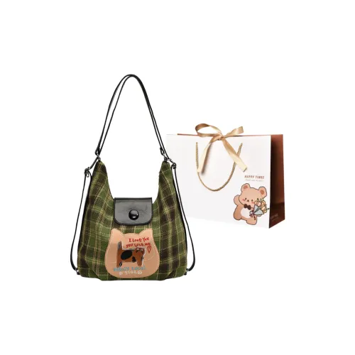 ERANGBEAR Canvas Bag Backpack Shoulder Bag Standard Women's Multicolor ERANGBEAR Холщовая сумка рюкзак сумка через плечо стандартная женская многоцветная