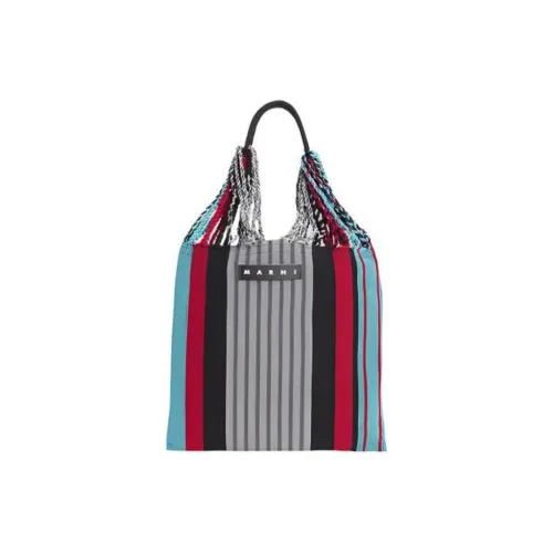 MARNI Ткань Hammock Сумка Сумка на плечо Сумка среднего размера Женская Серый Красный Синий