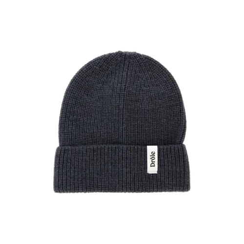 DROLE DE MONSIEUR Мериносовая шерсть Шапки-бини Мужской Темно-серый