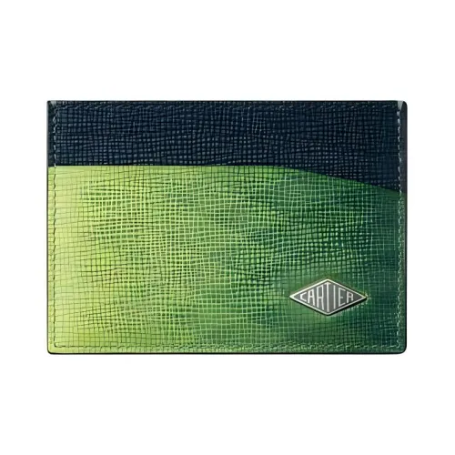 Cartier Телячья кожа Картхолдер Унисекс Желтый Зеленый