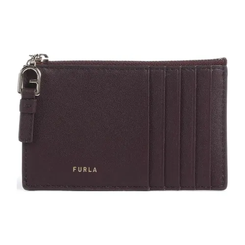 Furla GRAIN LEATHER Кожаный кошелек среднего размера женский бордовый