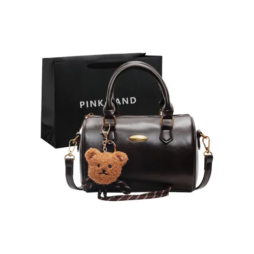 PINK·LAND ПУ (полиуретан) Ручная сумка Сумка через плечо Женская Кофейно-коричневый Экрю Черный