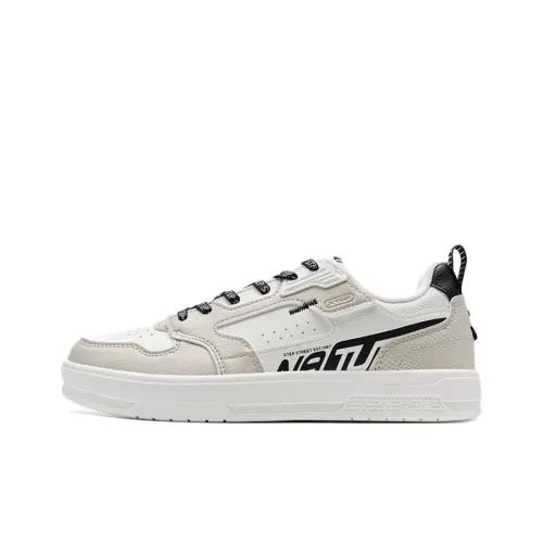 XTEP Slip-resistant Abrasion-resistant Low-top Skateboard Shoes Women's White Beige Black XTEP Противоскользящие Износостойкие Низкие Кеды для Скейтбординга Женские Белые Бежевые Черные