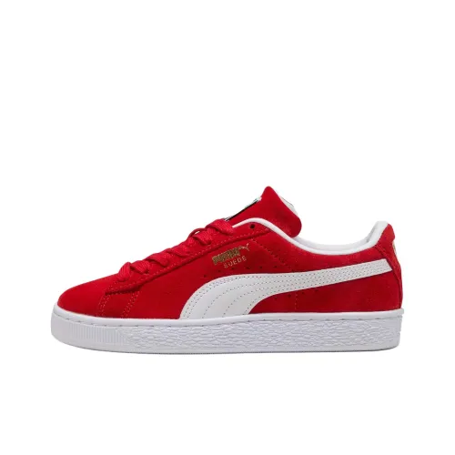 PUMA Suede Classic Детские Скейтбординги Низкий Топ Красный Белый Школьный