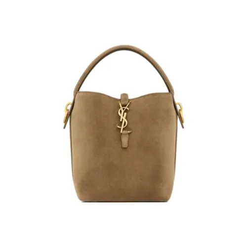 SAINT LAURENT Замша Ведрообразная Сумка Через плечо Одно плечо Маленькая Сумка Женская CAMEL