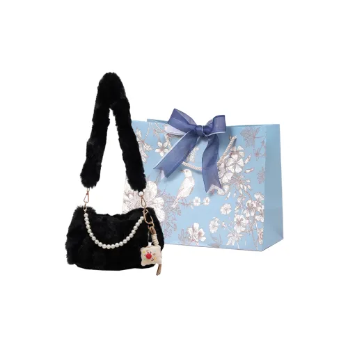 REDOO Искусственный мех Ручная сумка Сумка через плечо Сумка на плечо Стандартная Женская Черный Экрю Кофейный Розовый Хаки