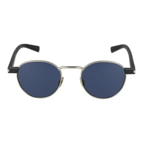 SAINT LAURENT Металл Круглые Солнцезащитные очки Мужские Серебряные