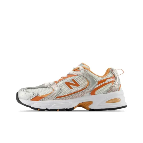 New Balance NB 530 Low Топ Повседневные Беговые Кроссовки Мужские Белые Оранжевые