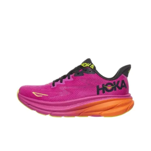 HOKA ONE ONE Clifton 9 Беговые кроссовки Низкий Топ Фуксия Мужской