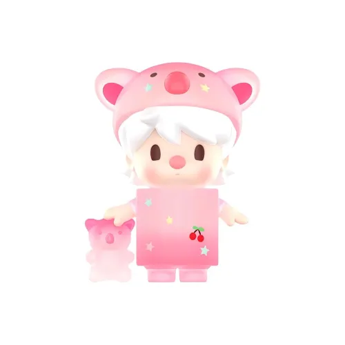 POP MART Коллаборация Edition Маленький Sweet Bean Вишня Конфетный Цвет Фигурка Прозрачный Слепой Бокс с Карточкой