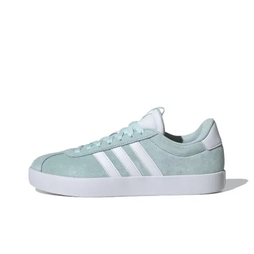 Adidas Vl Court 3,0 Slip-Resistant Abrasion-Resistant Low-Top Skateboard Shoes Women's Green White Adidas Vl Court 3,0 Противоскользящие Устойчивые к истиранию Низкие Кеды для скейтбординга Женские Зеленый Белый