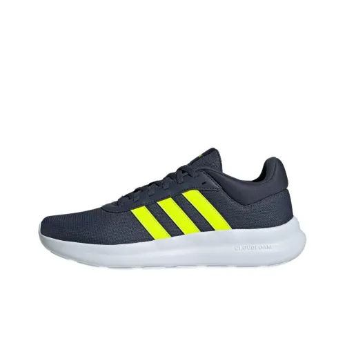 Adidas LITE RACER 4,0 Slip-Resistant Низкий Топ Повседневная Обувь Мужская Черный Белый Желтый