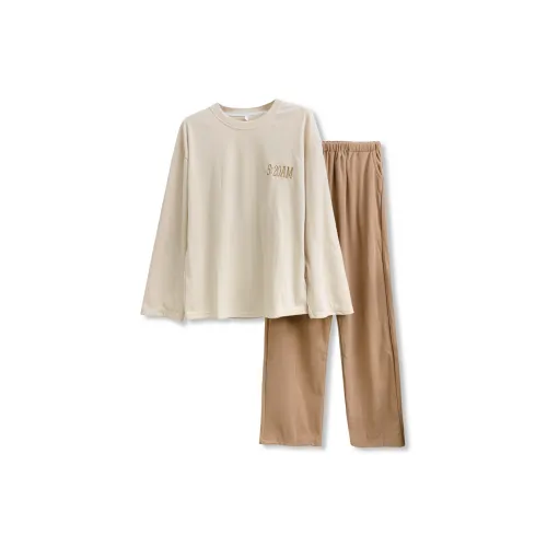 WANANNI Пижамный комплект женский бежевый желтый
