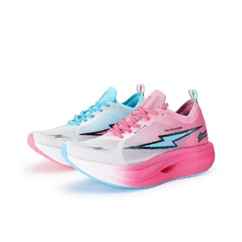 BYLEN Амортизаторы Shock Slip-resistant Abrasion-resistant Низкий топ Беговые кроссовки Unisex Розово-синий микс