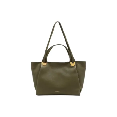 COCCINELLE GRAIN LEATHER Тоут Сумка Сумка для покупок Сумка на плечо Сумка среднего размера Женская Лавровый зеленый