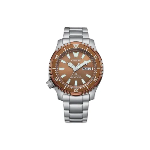 CITIZEN PROMASTER Series Автоматический Механический Механизм Нержавеющая Сталь Ремешок Часы 42 мм Мужские Часы Кофейный Циферблат Часов