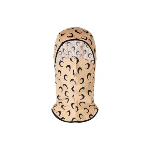 Marine Serre Переработанный полиамид Переработанный эластан Шапки и кепки Мужской Коричневый