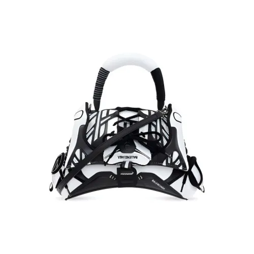 Balenciaga Hourglass Кожа Шар Шнурки Кружево Вверх Сумка Сумка Hourglass Сумка через плечо Сумка Маленькая